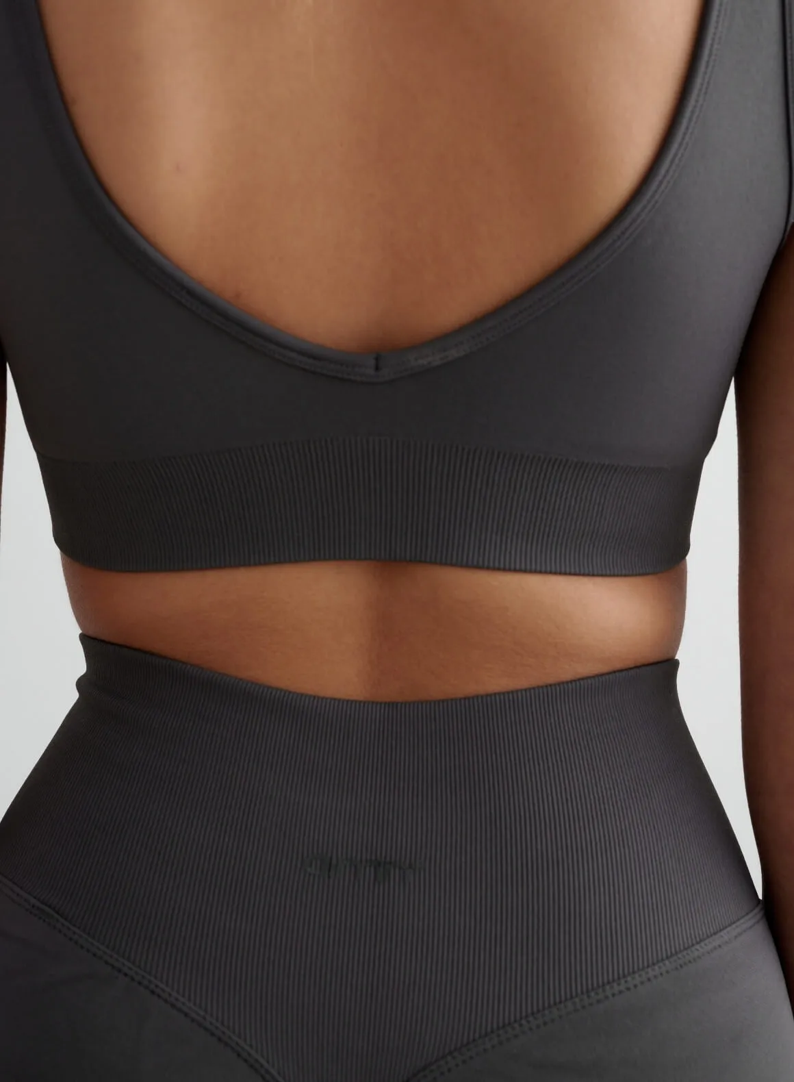 smooth material Lightweight Fit Shadow Grey Shape Seamless Deep Cut Bra