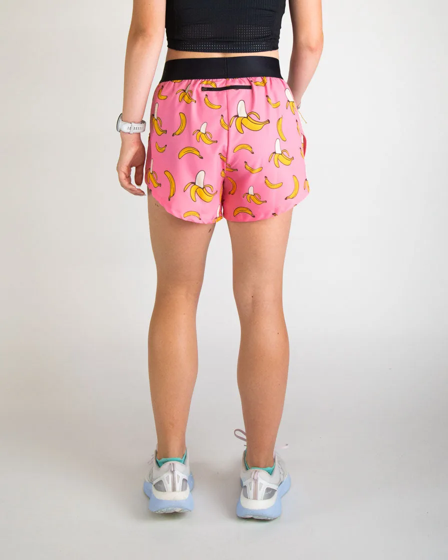 Women's Pink Bananas 4" Split Shorts Layering Piece