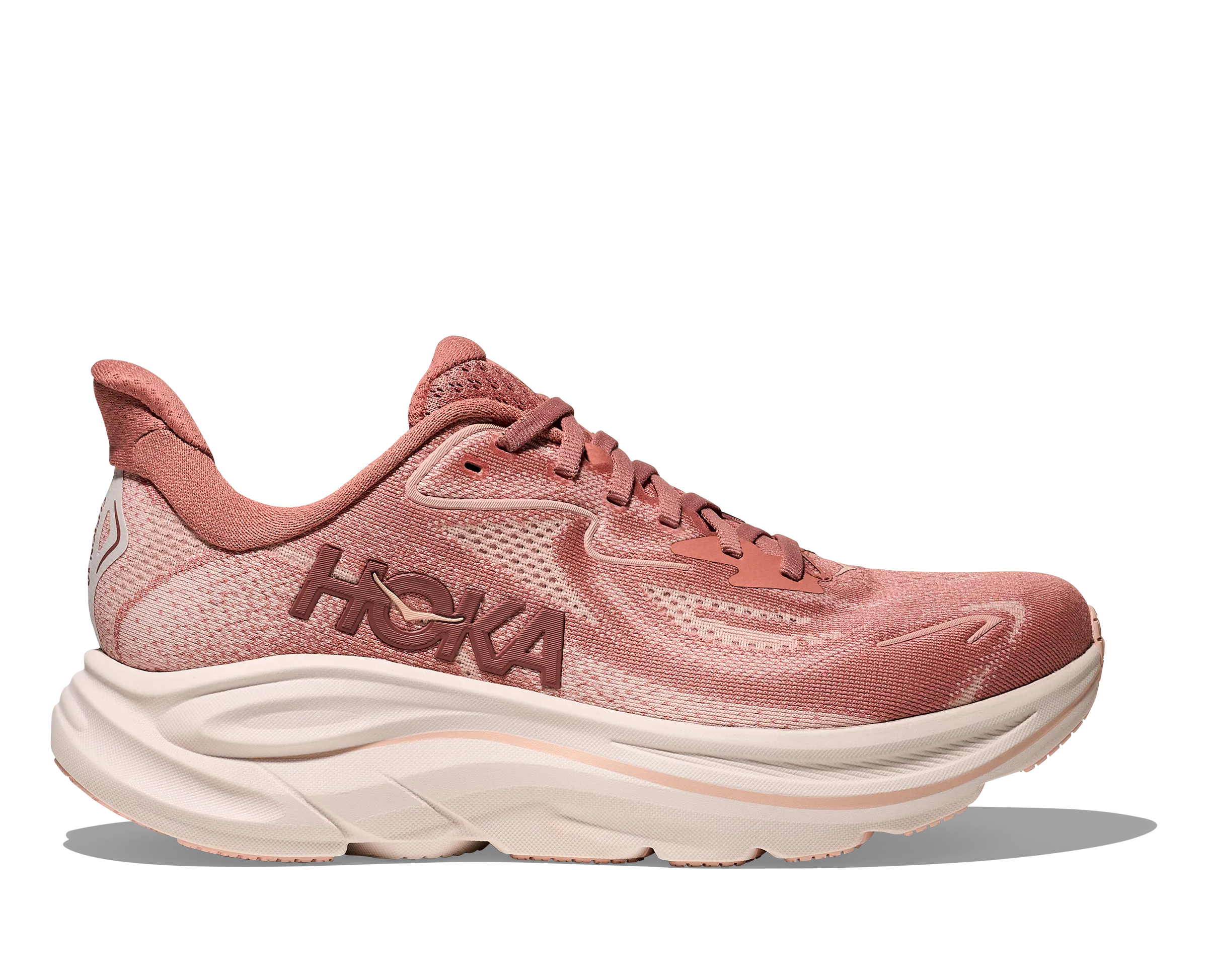 Impact Absorption System running in mountains shoes Women's Clifton 10 WIDE (BHRS - Blush/Rose Latte)