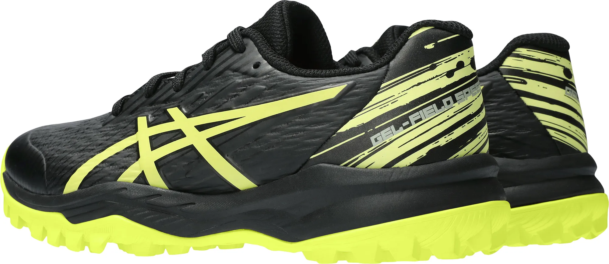 Asics Gel Field Speed GS Junior Hockey Shoes - Black firm - midsole - feature shoes