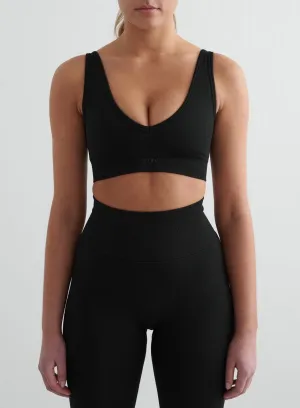 Black Shape Seamless Deep Cut Bra Cost-effective Comfortable Shape