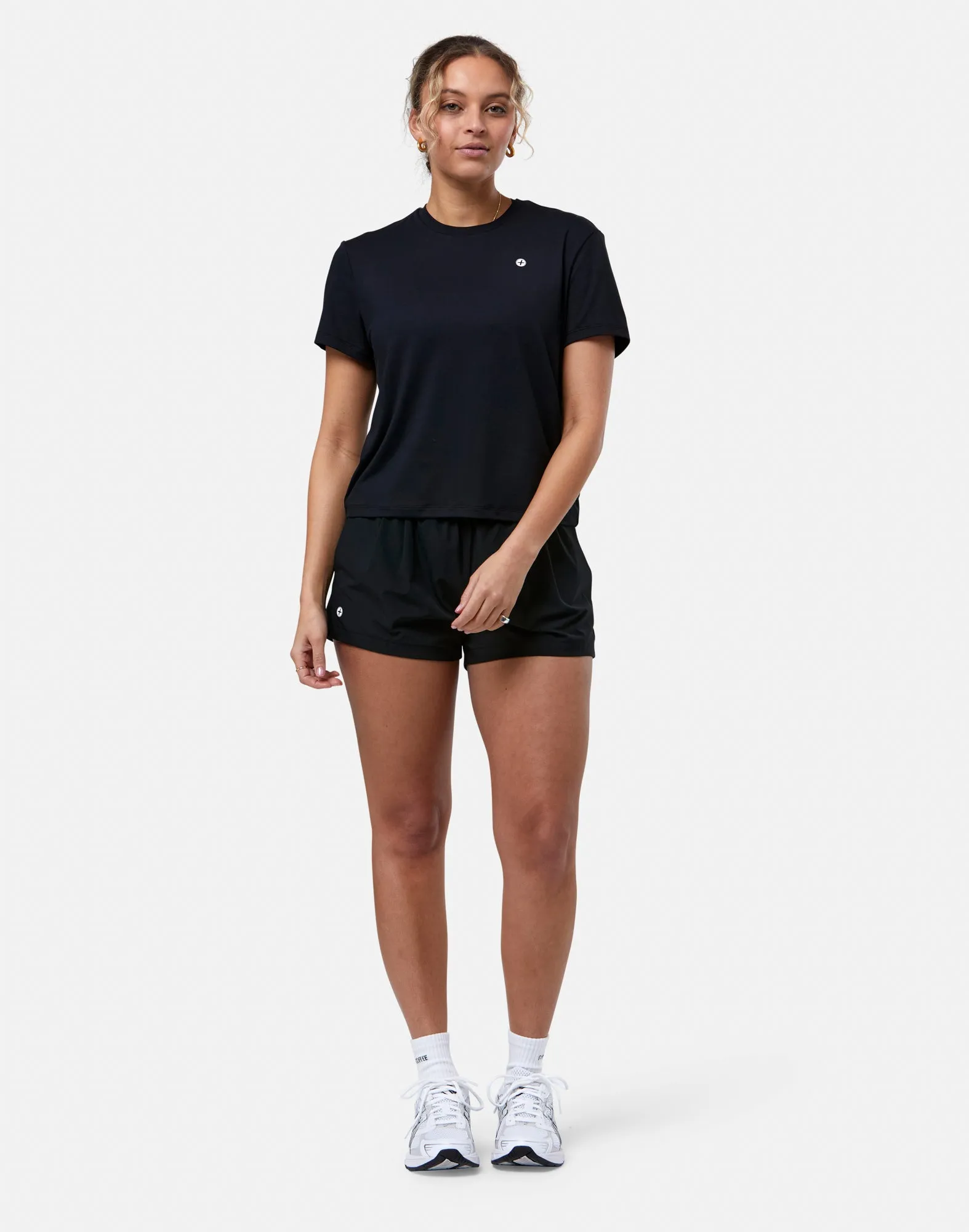 Versatile and Stylish Comfy Vibes Gym   Coffee Tee (Womens) - Black