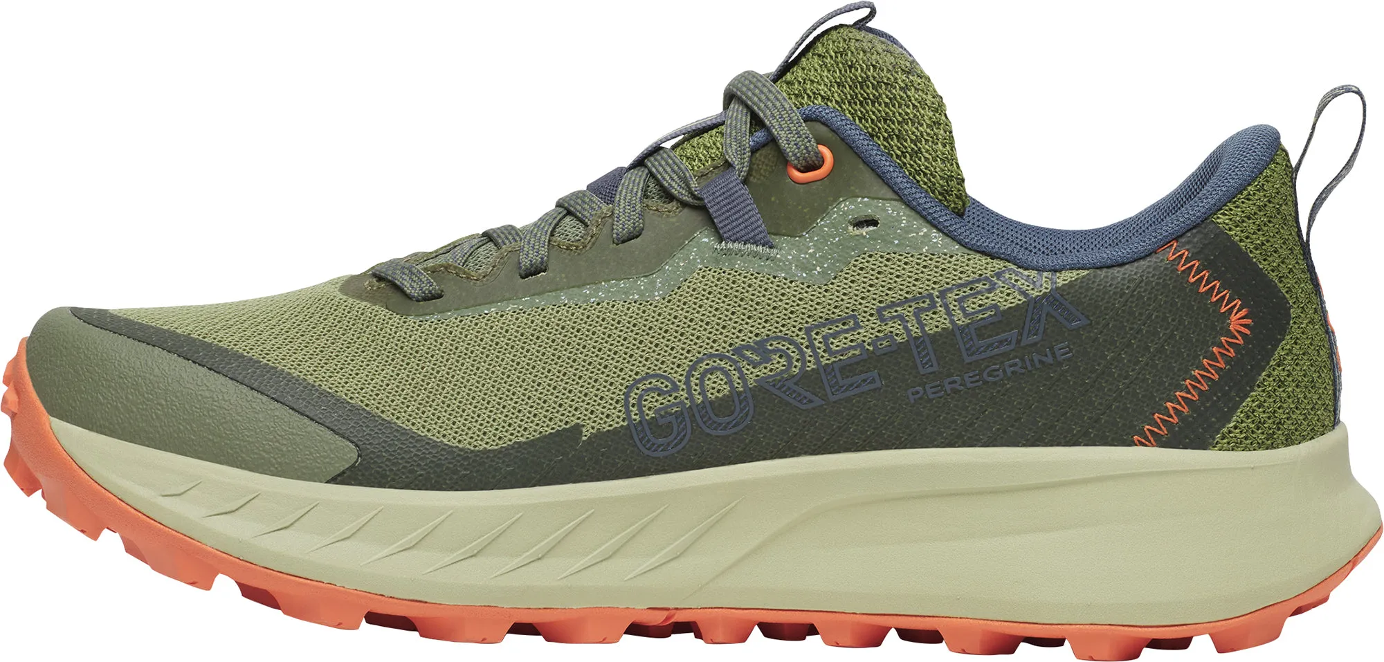 herringbone - design shoes warm - up Saucony Peregrine 15 GORE-TEX Womens Trail Running Shoes - Green