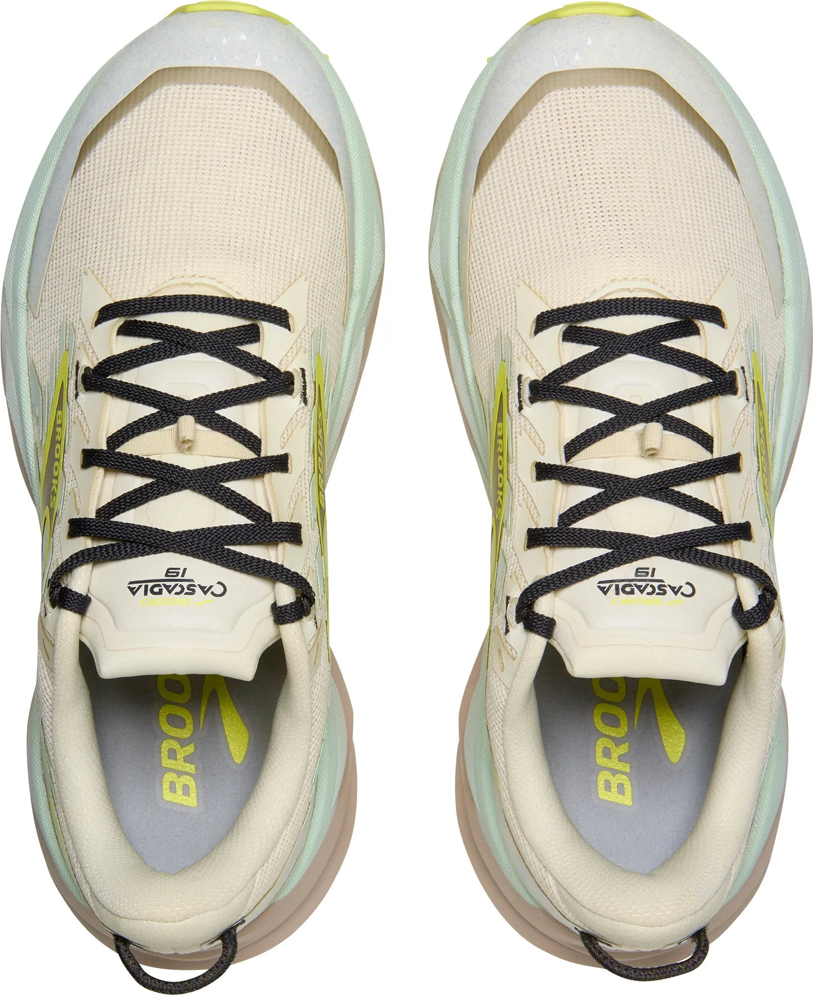 Supportive Cage Brooks Cascadia 19 Womens Trail Running Shoes - Cream