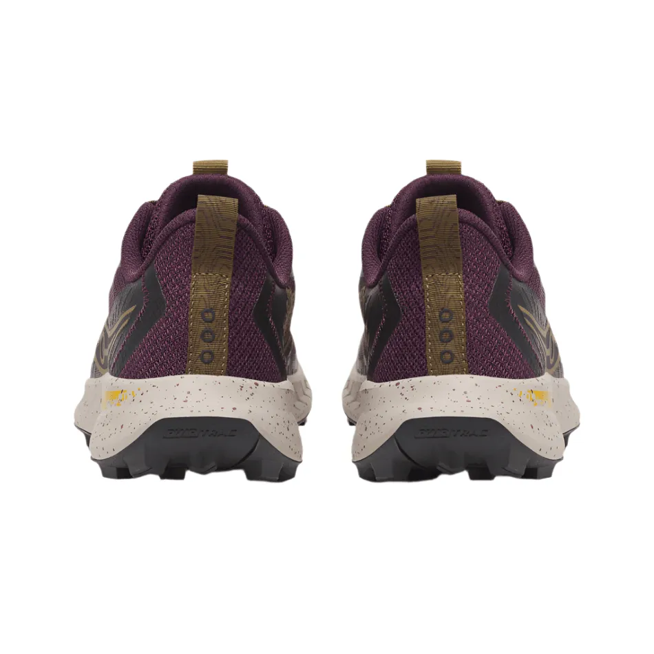 Saucony Women's Peregrine 15 Trail Running Shoes in Wine/Kodiak AW25 Weatherproof Barrier Thermal Regulating Liner