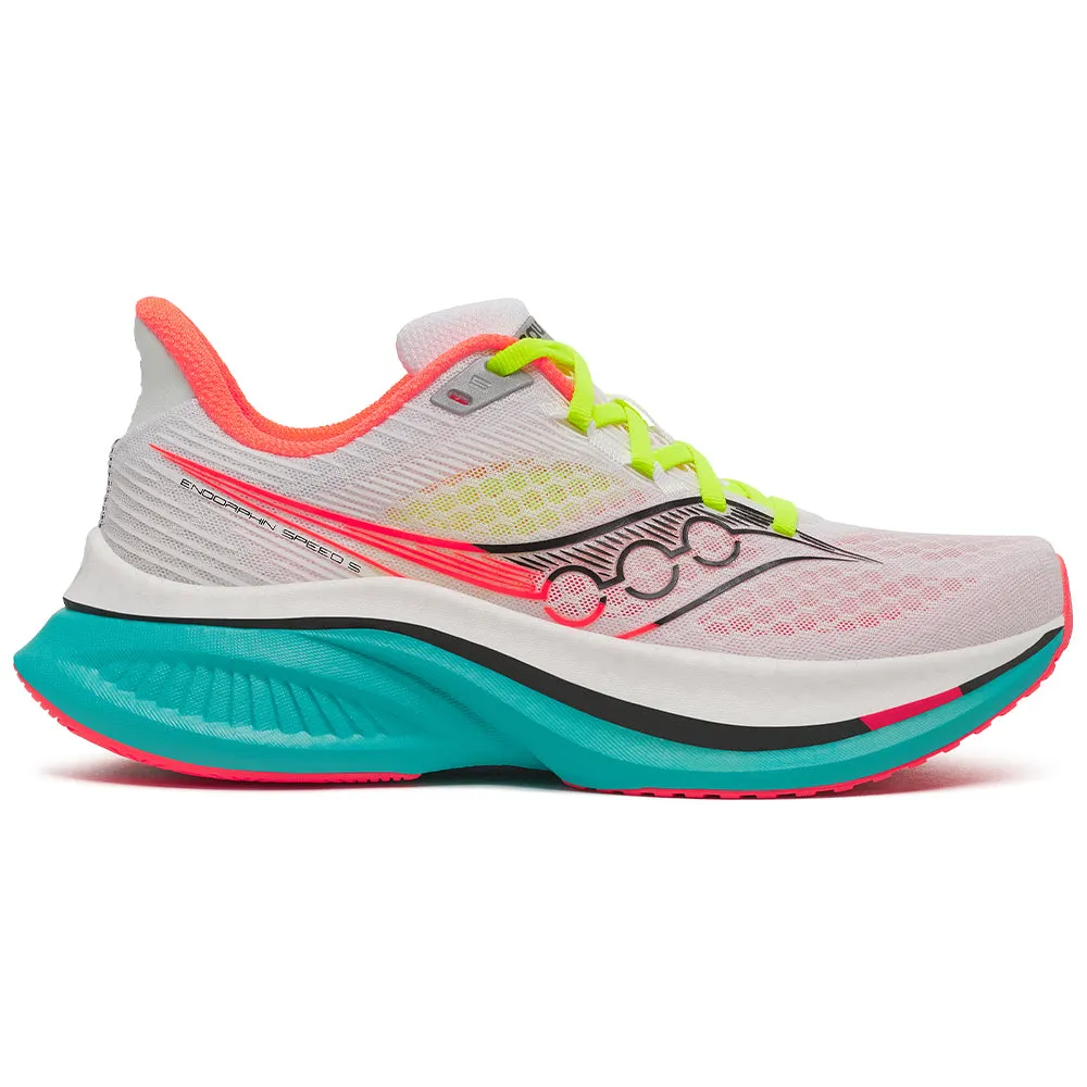 Women's Saucony Endorphin Speed 5 running in hilly terrain shoes