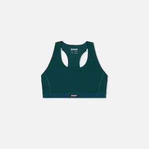 Cadence? Scoop Neck Run Bra - Pine Black fitness clothes