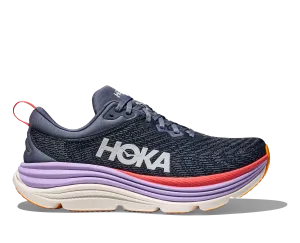 skiing shoes maximalist shoe style Women's Gaviota 5 WIDE (ARP - Anchor/Grapefruit)