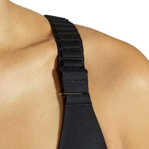 Women's Scoopback 2.0 Sports Bra - Black Sleeveless Decorative stitching seams
