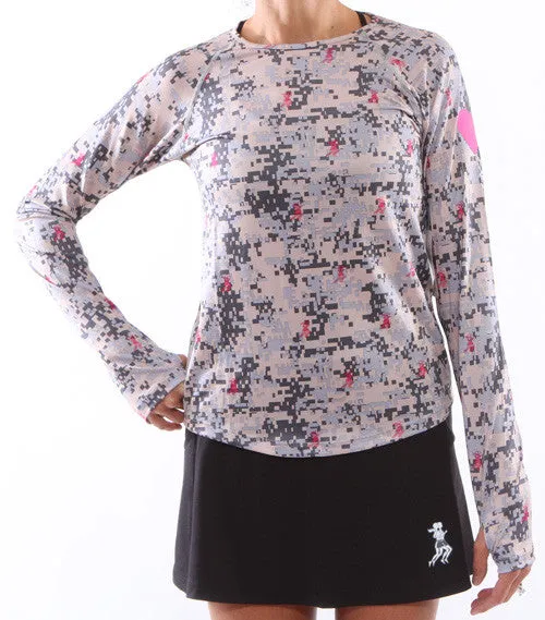 Urban Style Desert Camp Long Sleeve Performance Top Cozy Layer Fit