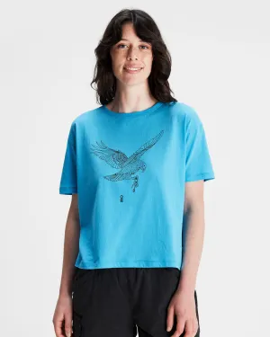 MoistureWicking Women's O.Smither Organic Cotton T-shirt - Light Sea