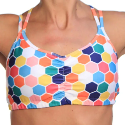 High-intensity workouts Joint Support Honeycomb Strappy Top
