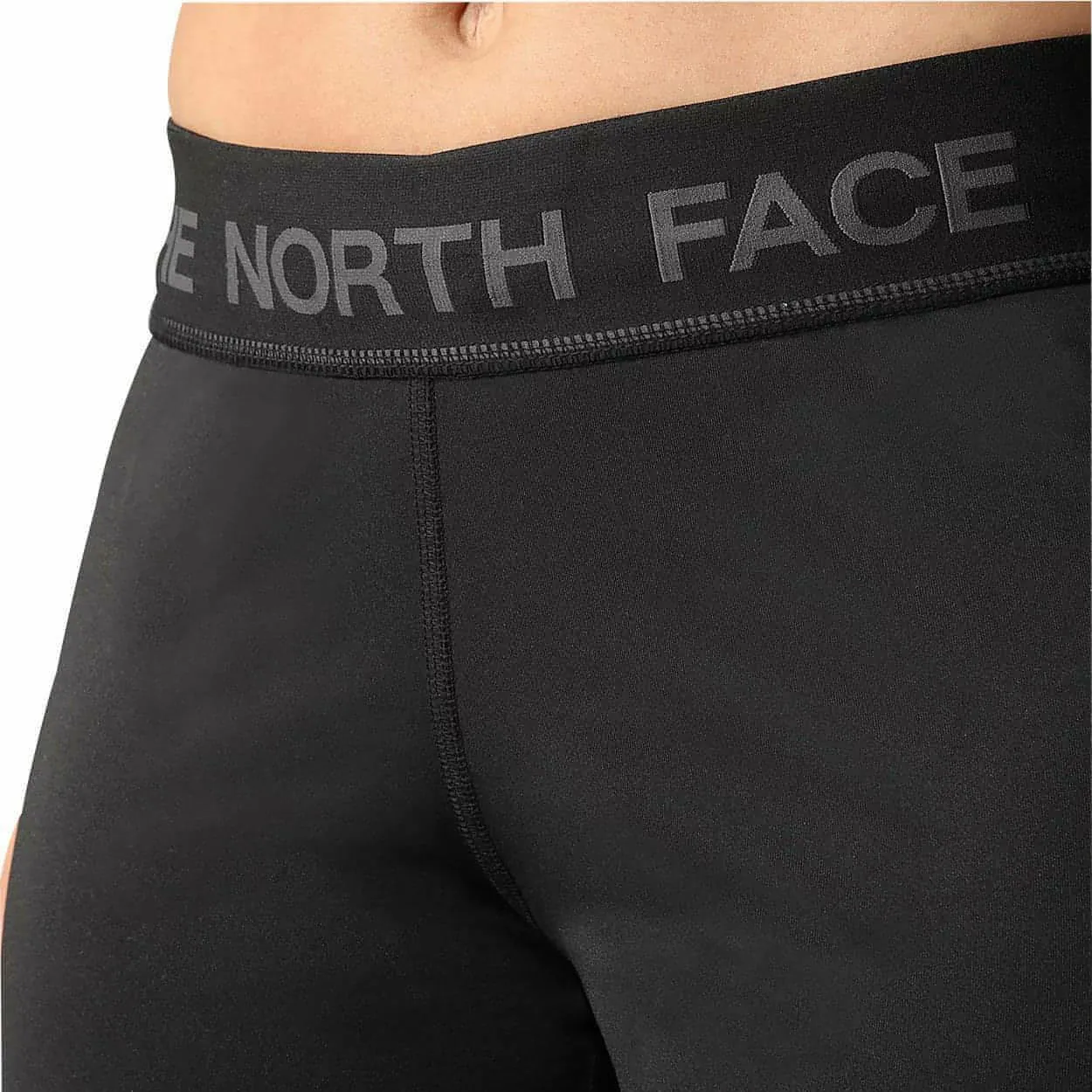 Casual Wearer Loose Fit Sporty Vibe The North Face Flex Mid Rise Womens Long Running Tights - Black