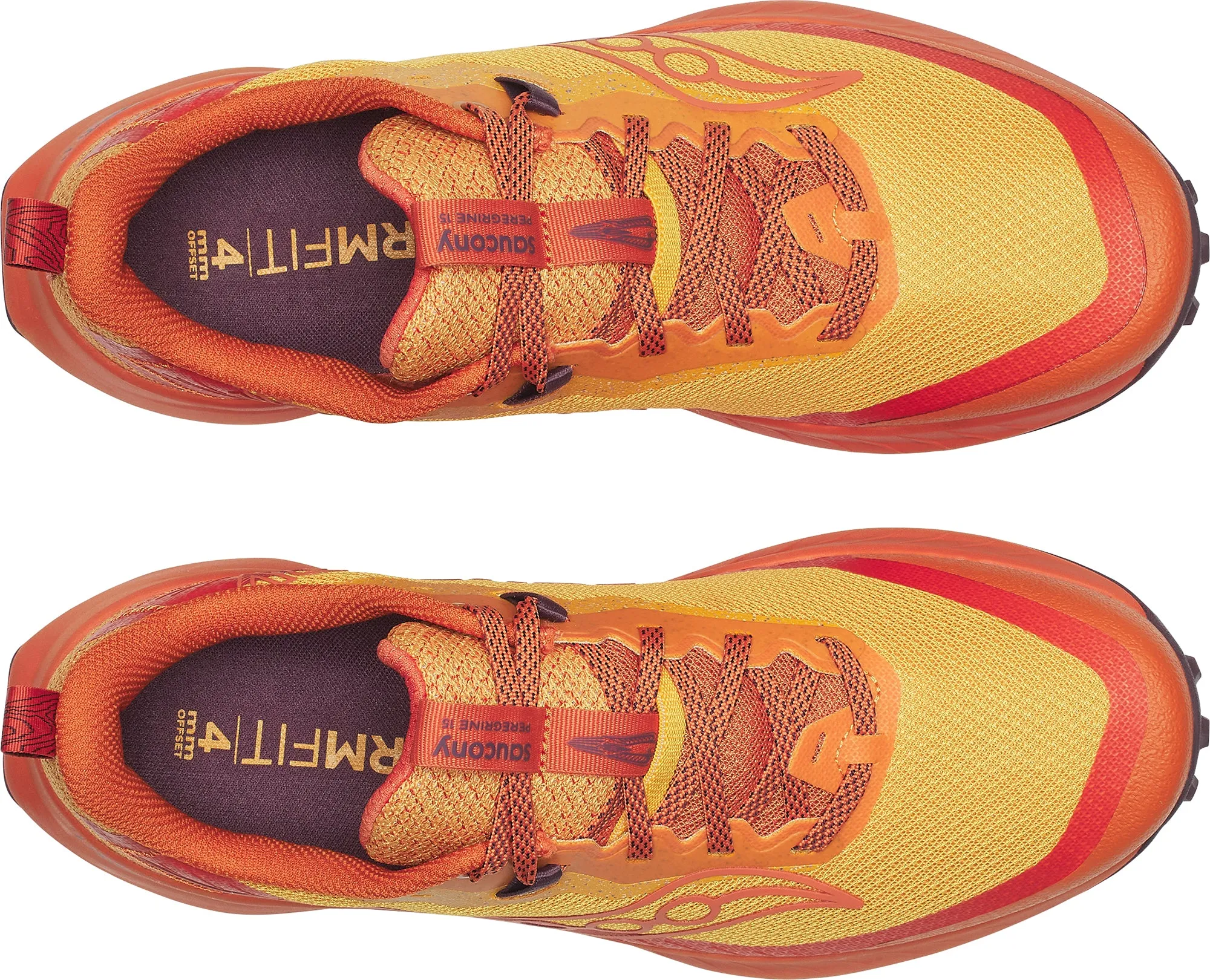 reinforced - toe - area shoes seasonal running shoes Saucony Peregrine 15 Mens Trail Running Shoes - Orange