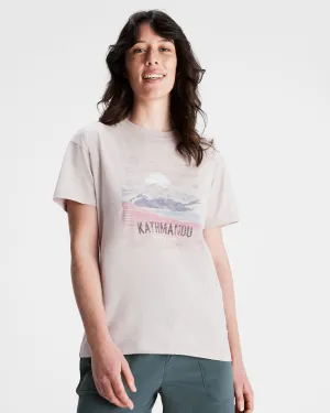 Classic Layer Wear Outdoor Comfort Style Women's Mt Cook Organic Cotton T-shirt - Dove