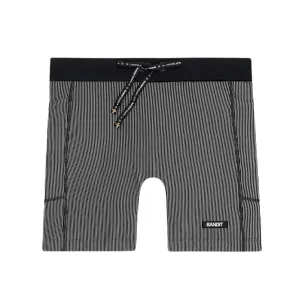 Romance Fit Timeless Skirt Women's Striped Cadence 5 Inch Compression Shorts Black / Chalk