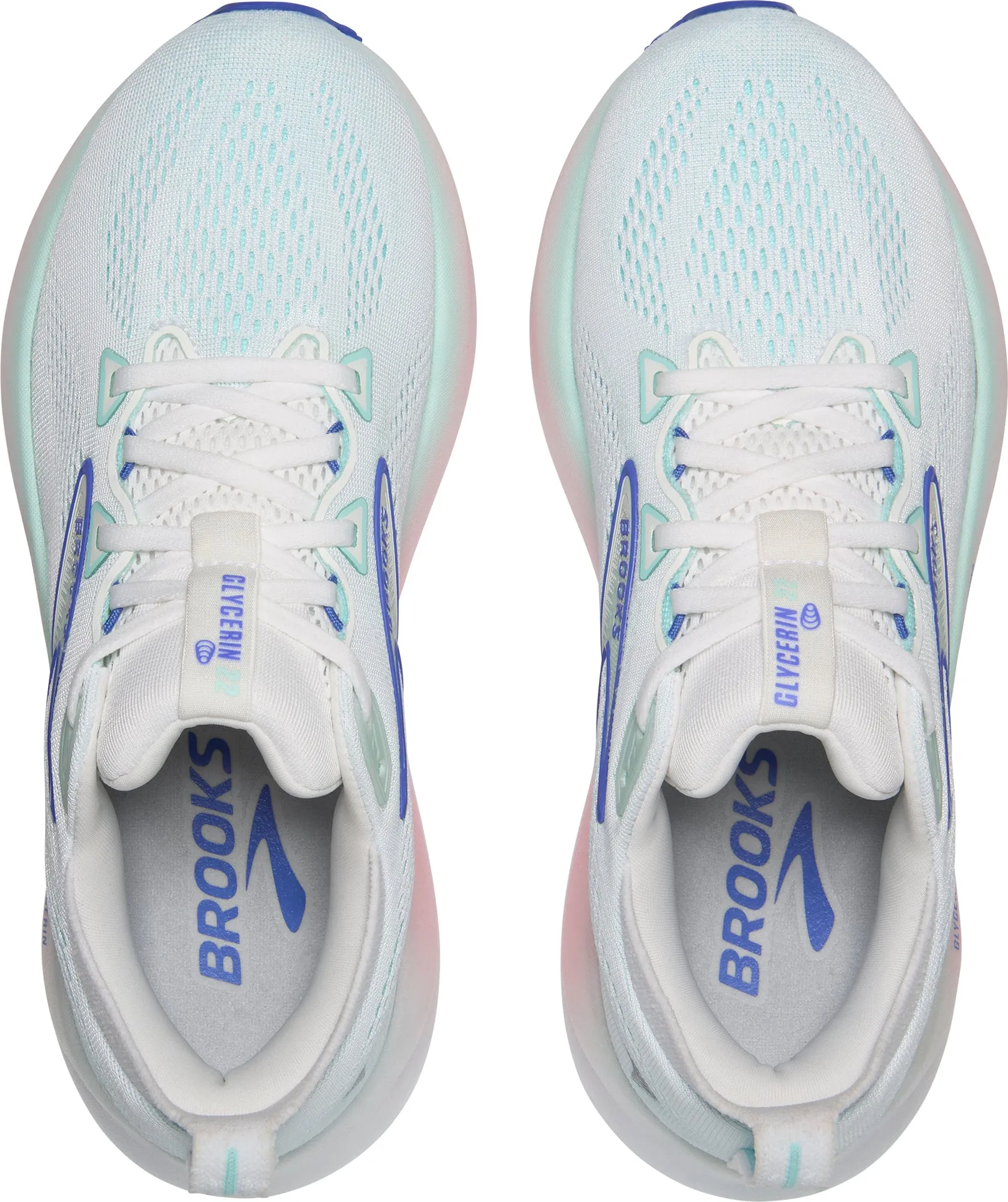 Brooks Glycerin 22 WIDE FIT Womens Running Shoes - White innovative - features
