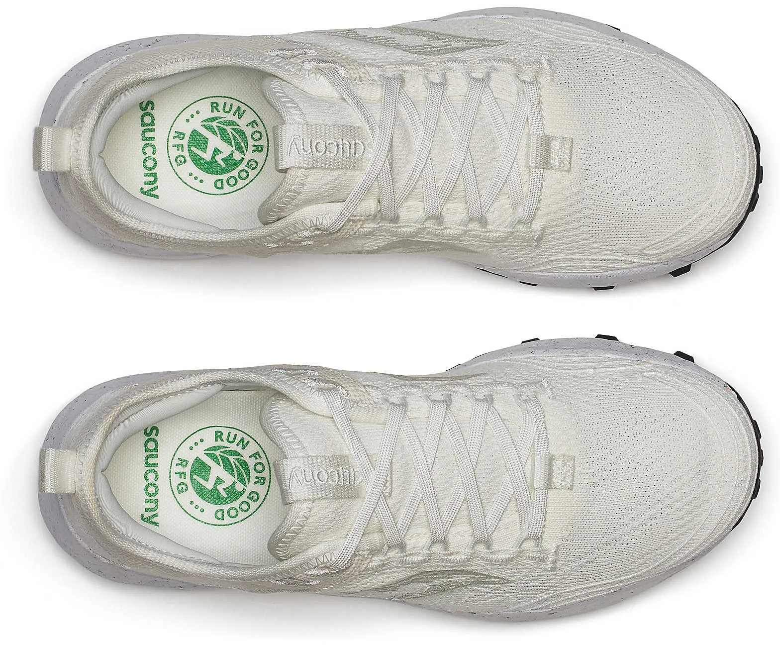 Ventilated Heel Counter Saucony Peregrine RFG Womens Trail Running Shoes - White