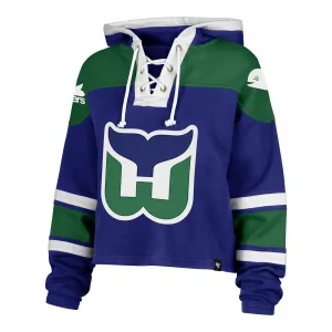 HARTFORD WHALERS VINTAGE CROPPED SUPERIOR '47 LACER HOOD WOMENS Sea Fit