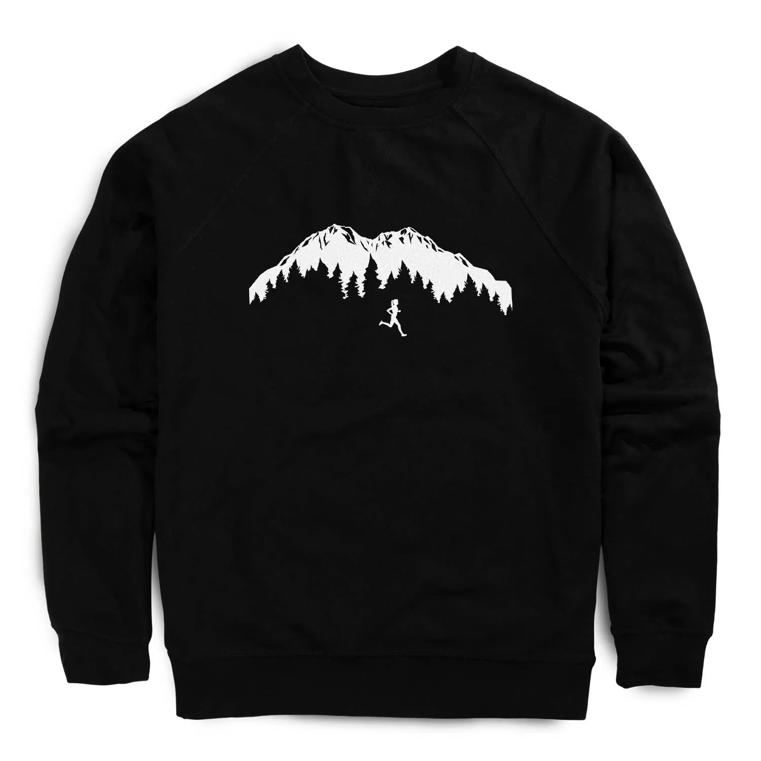 Nordic Light Romance Air Running Raglan Crew Neck Pullover - Trail Runner in the Mountains