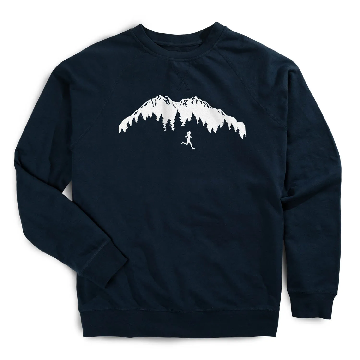 ThermalInsulated Running Raglan Crew Neck Pullover - Trail Runner in the Mountains