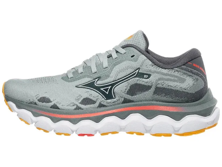 Mizuno | Wave Horizon 7 | Women's | Grey Mist/White lace - up running option