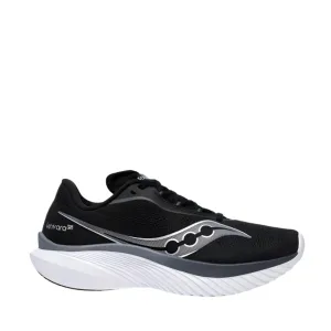 Pronation Control Frame Tensile Knit Upper Saucony Kinvara 15 Women's Running Shoes in Black/White