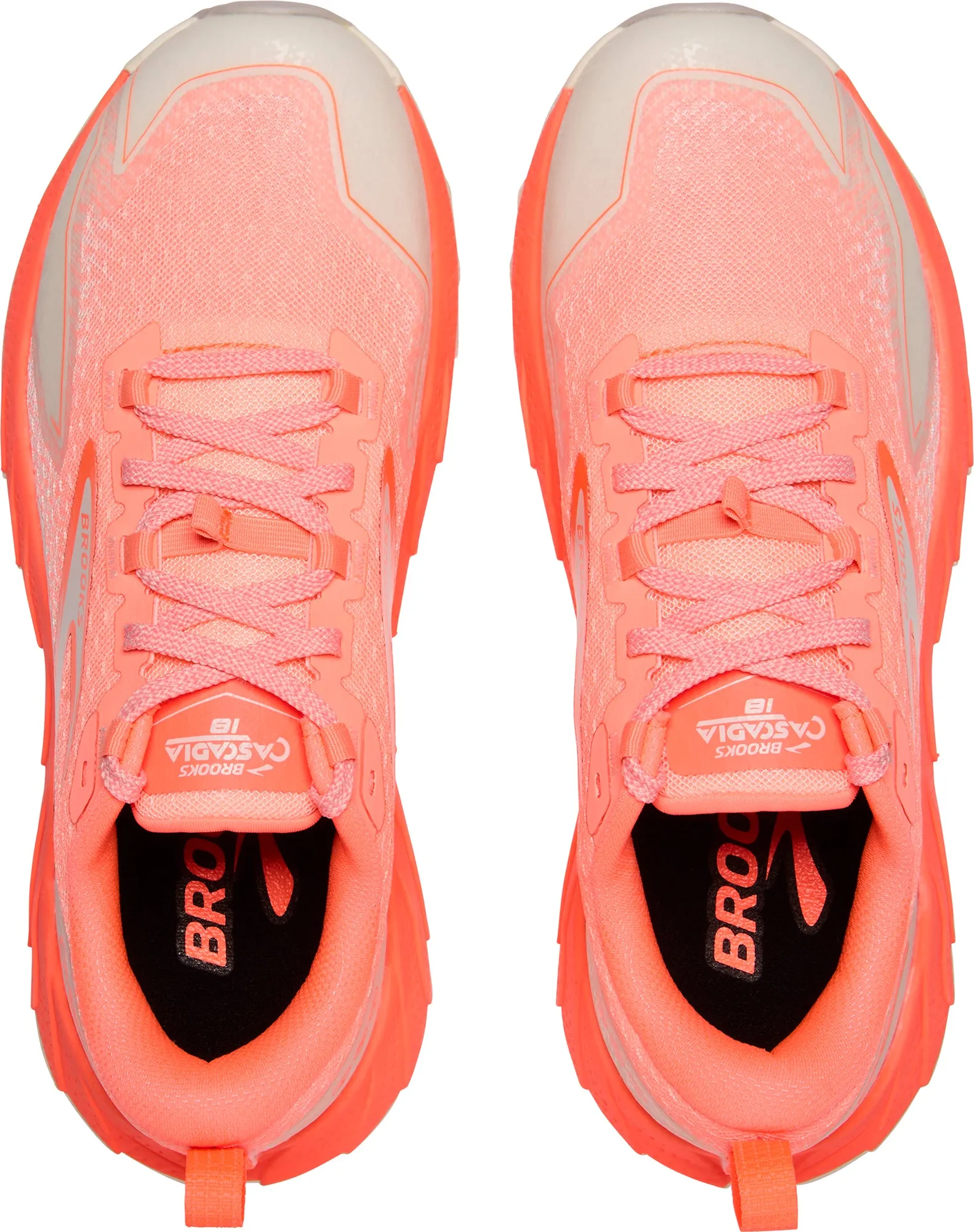 Brooks Cascadia 18 Womens Trail Running Shoes - Orange Breathability