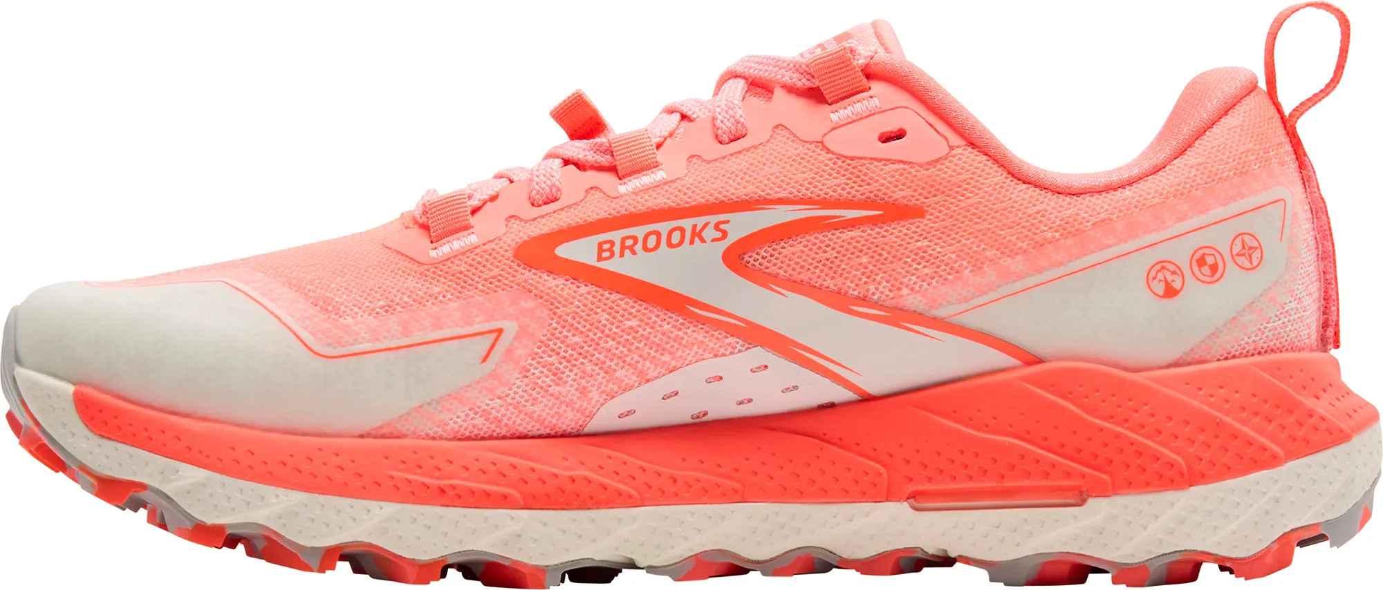 Brooks Cascadia 18 Womens Trail Running Shoes - Orange Zero Drop Heel