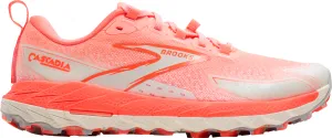 Breathable Knit Structure Compression Web Bracing Brooks Cascadia 18 Womens Trail Running Shoes - Orange