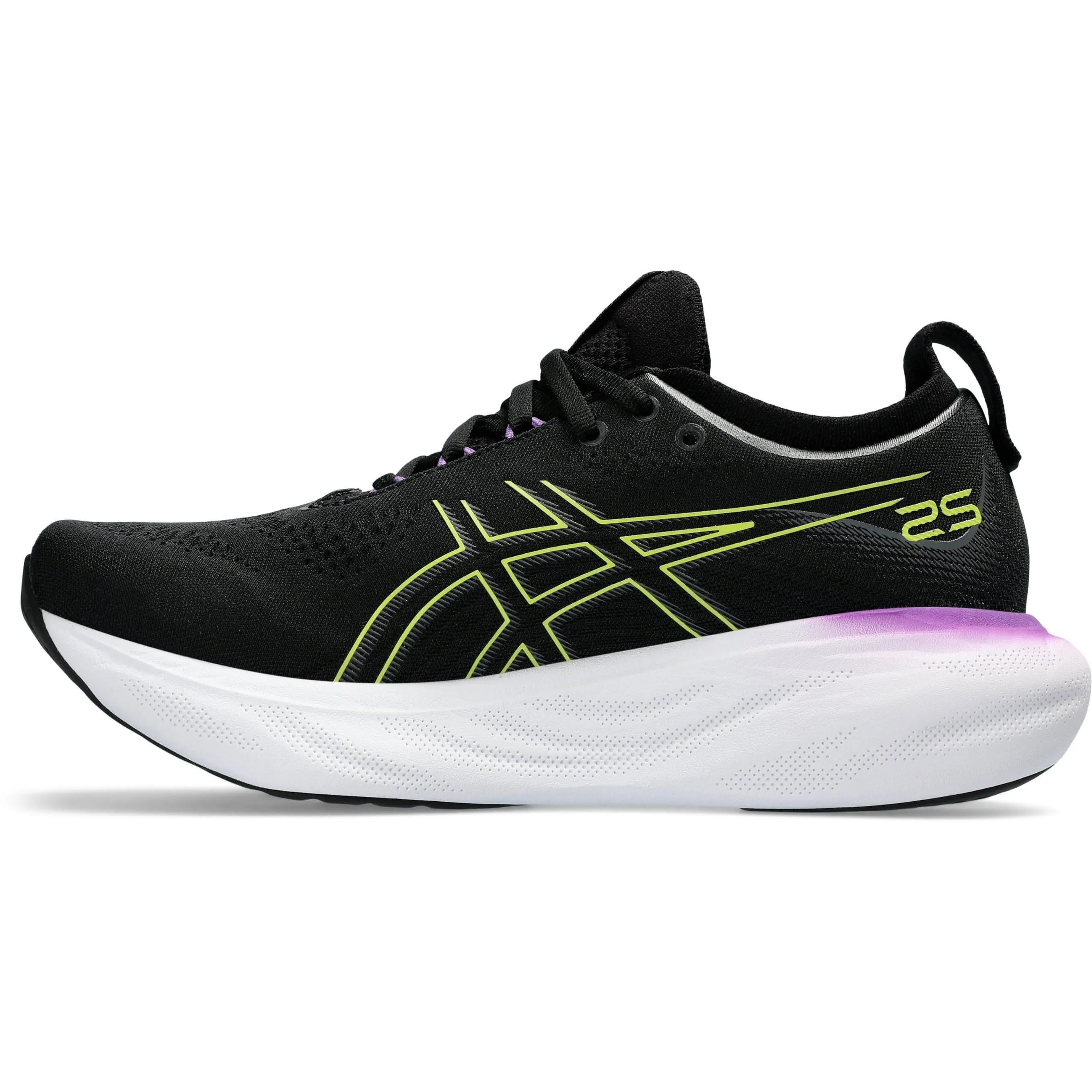 Asics Gel Nimbus 25 Womens Running Shoes - Black Moisture Wicking Lining