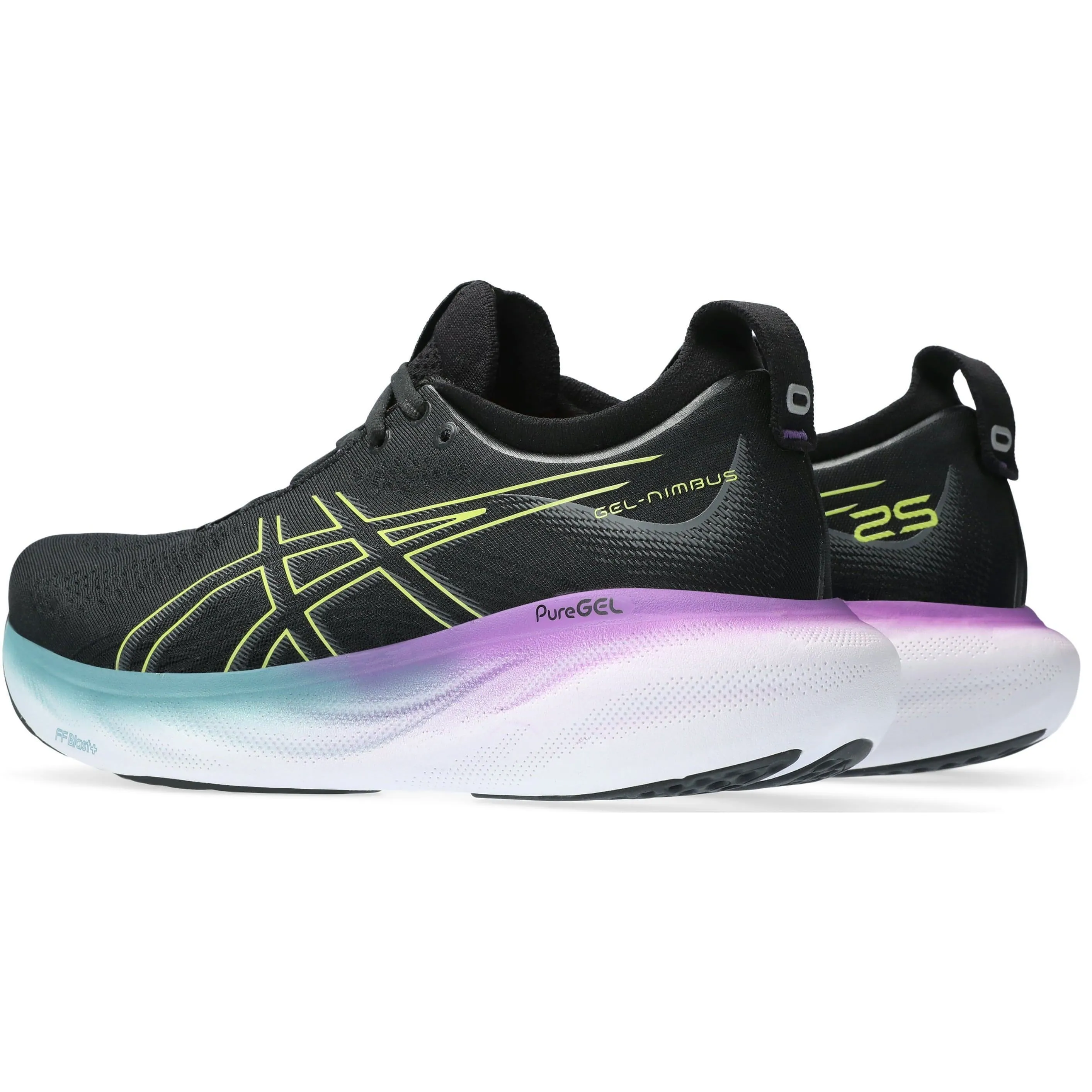 junior Asics Gel Nimbus 25 Womens Running Shoes - Black