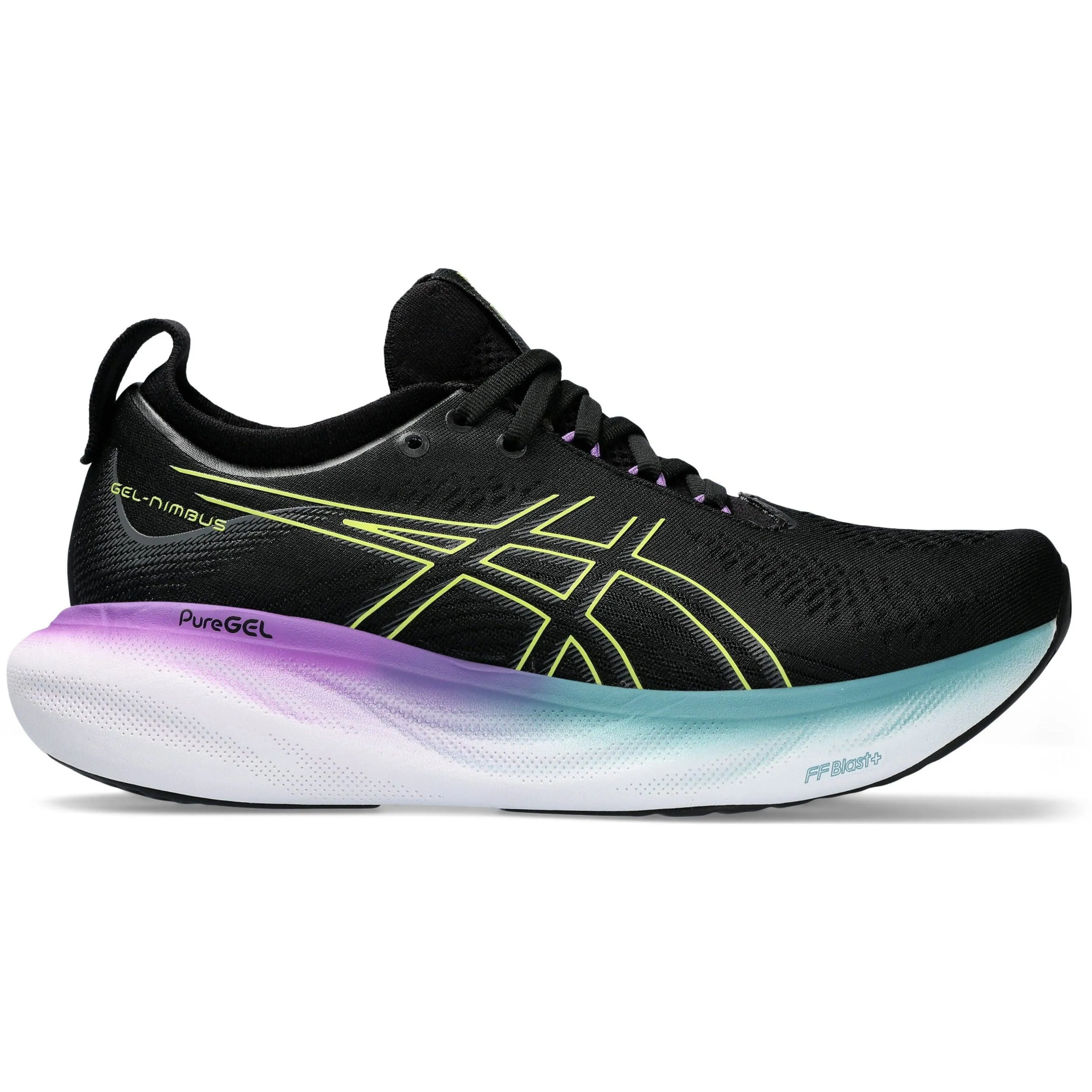 Thermal Regulation Liner Asics Gel Nimbus 25 Womens Running Shoes - Black