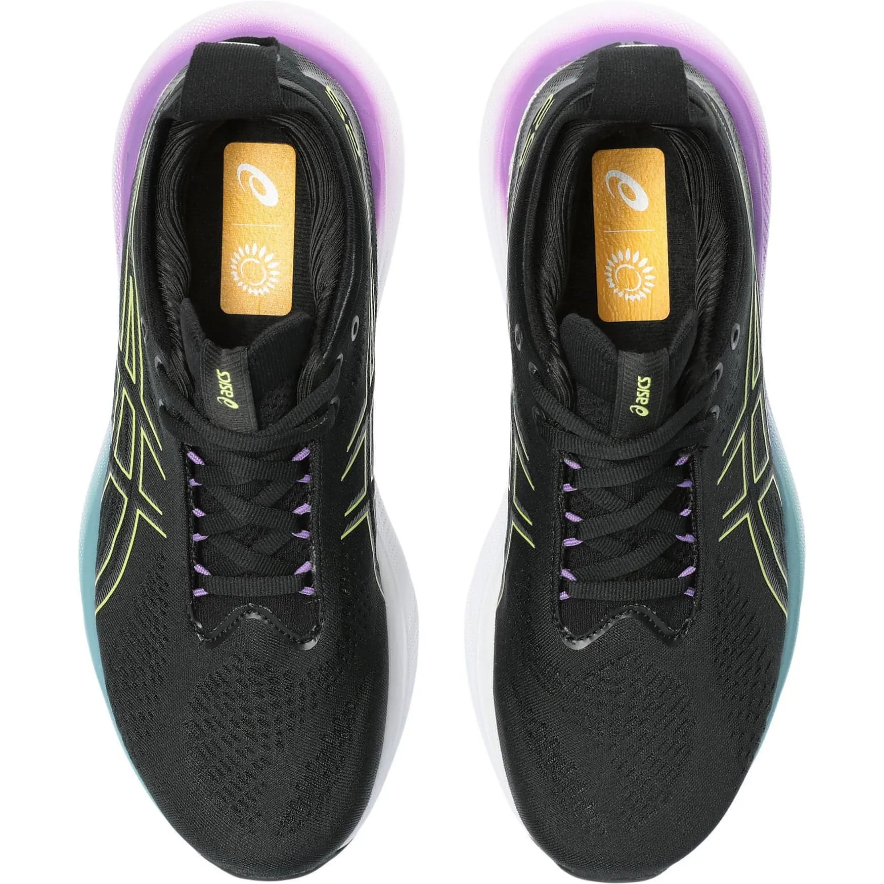 self - esteem Elastic Gaiter Integration Asics Gel Nimbus 25 Womens Running Shoes - Black