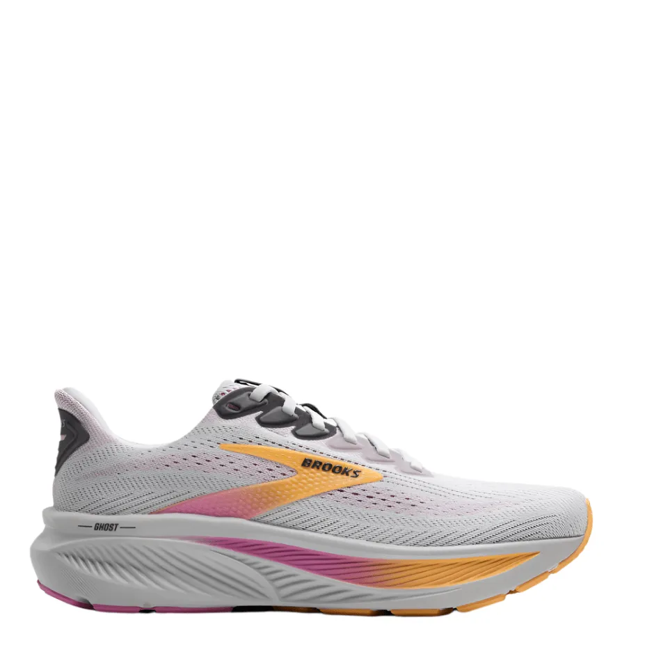 snow running footwear Brooks Women's Ghost 17 Running Shoes in Oyster/Apricot/Pink AW25