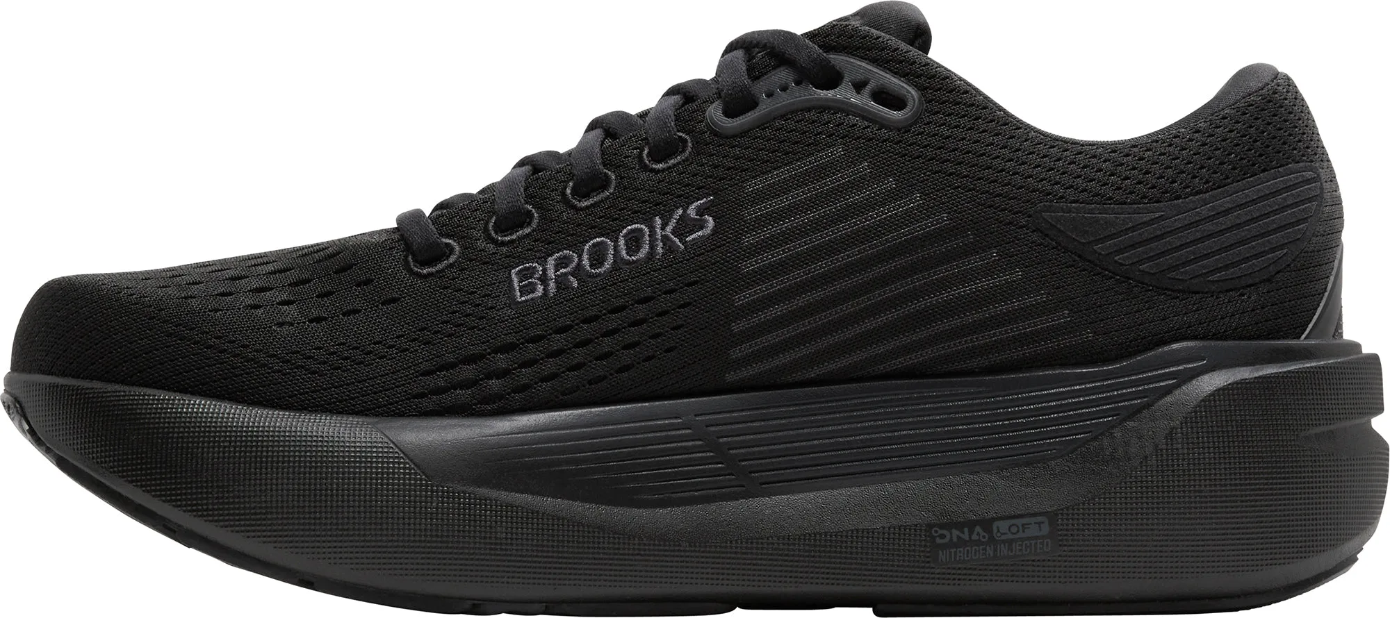Brooks Ghost Max 3 WIDE FIT Womens Running Shoes - Black Washable Responsive Heel Counter