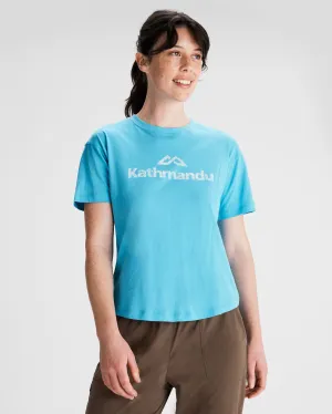 Everyday Top TemperatureControl Fabric Women's Logo Organic Cotton T-shirt - Light Sea