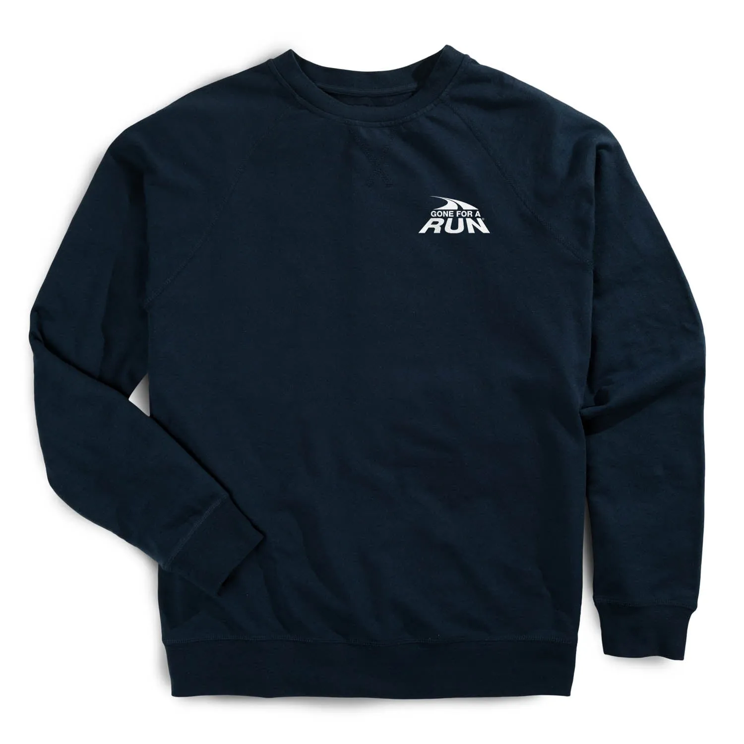 Running Raglan Crew Neck Pullover - Gone For a Run? Logo - Mini AbrasionResistantFabric Soft Jacket