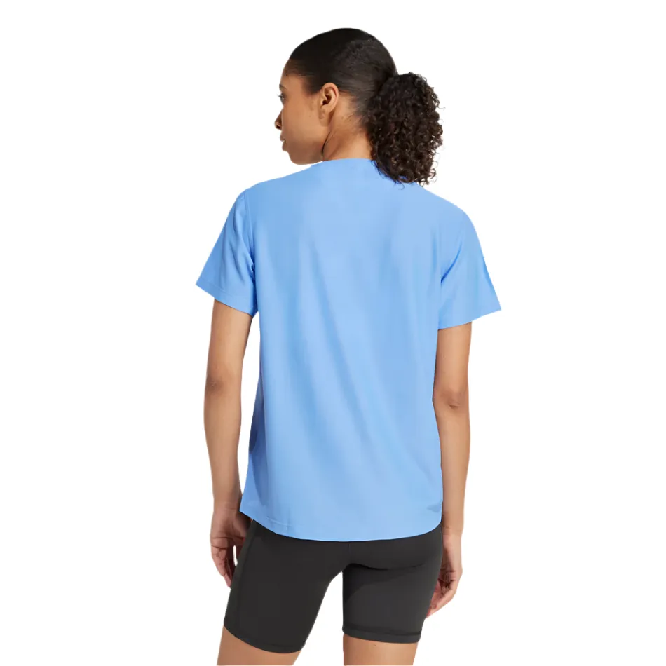 Adidas Women's Own The Run T-Shirt in Blue Fusion AW25 No Shrink Technology