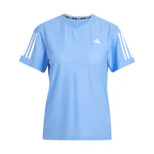 Adidas Women's Own The Run T-Shirt in Blue Fusion AW25 EcoFriendly Dye Smart Fit