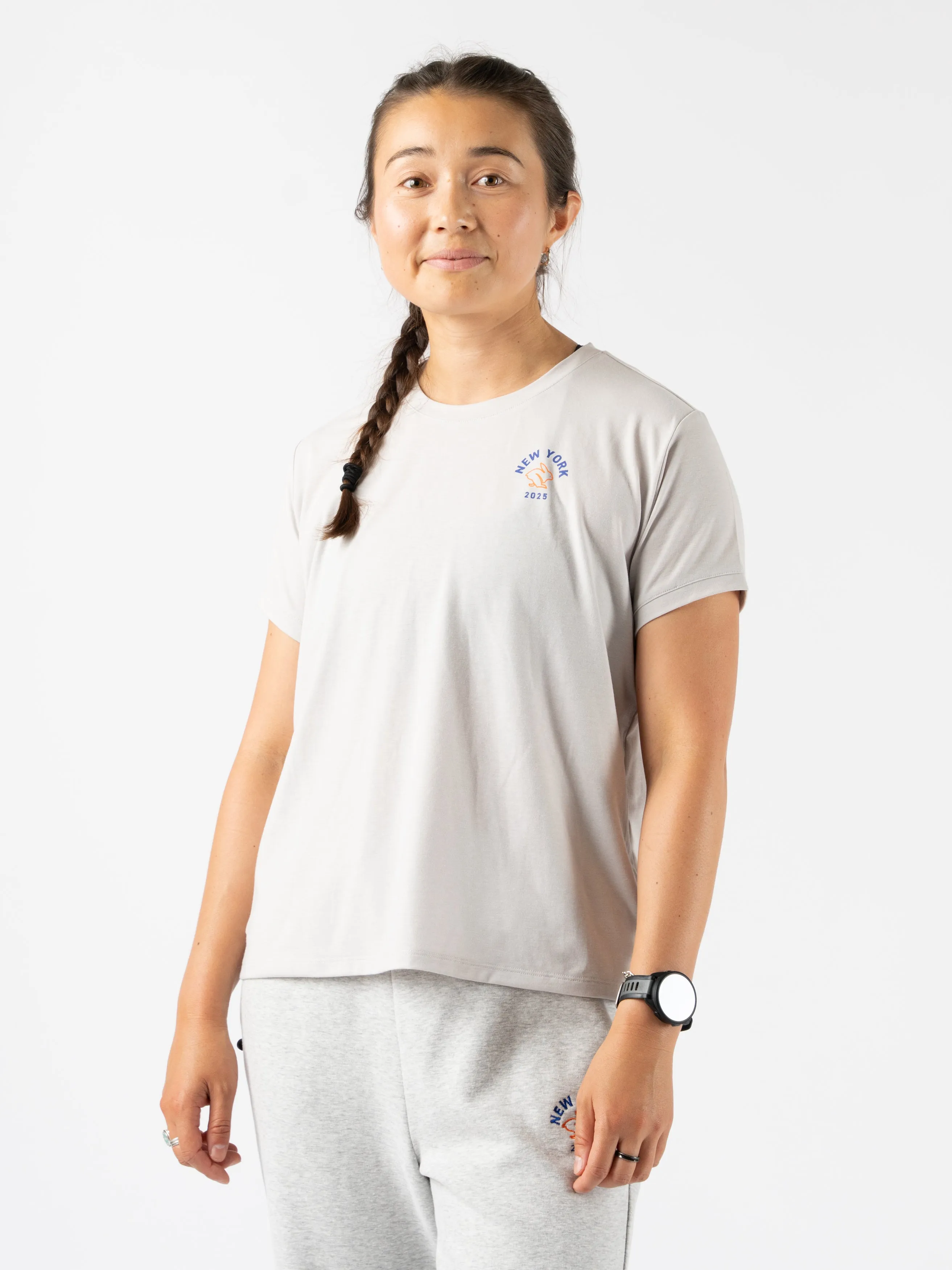 Stretch Jersey Knit Women's Off the Track Tee | New York