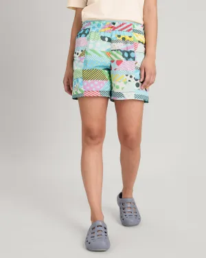 Simple Fashion Jason Woodside EVRY-Where Women's 5" Shorts - Prism Print