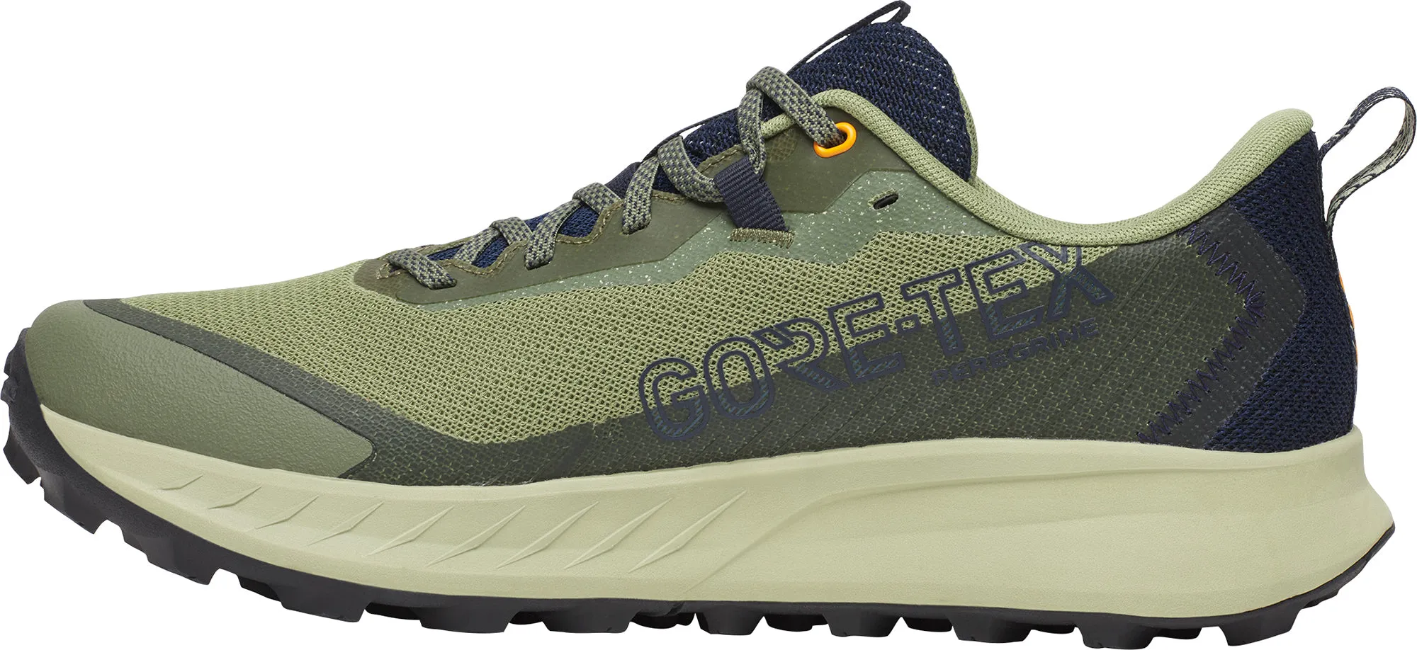 Saucony Peregrine 15 GORE-TEX Mens Trail Running Shoes - Green running shoes for amateur female runners lightweight - mesh running shoes