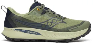 Saucony Peregrine 15 GORE-TEX Mens Trail Running Shoes - Green Ultra grip