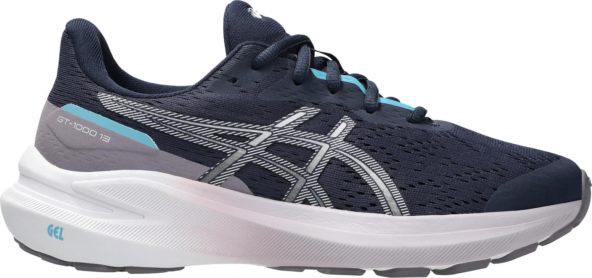 Asics GT 1000 13 GS Junior Running Shoes - Blue barefoot - running - style Well   Ventilated