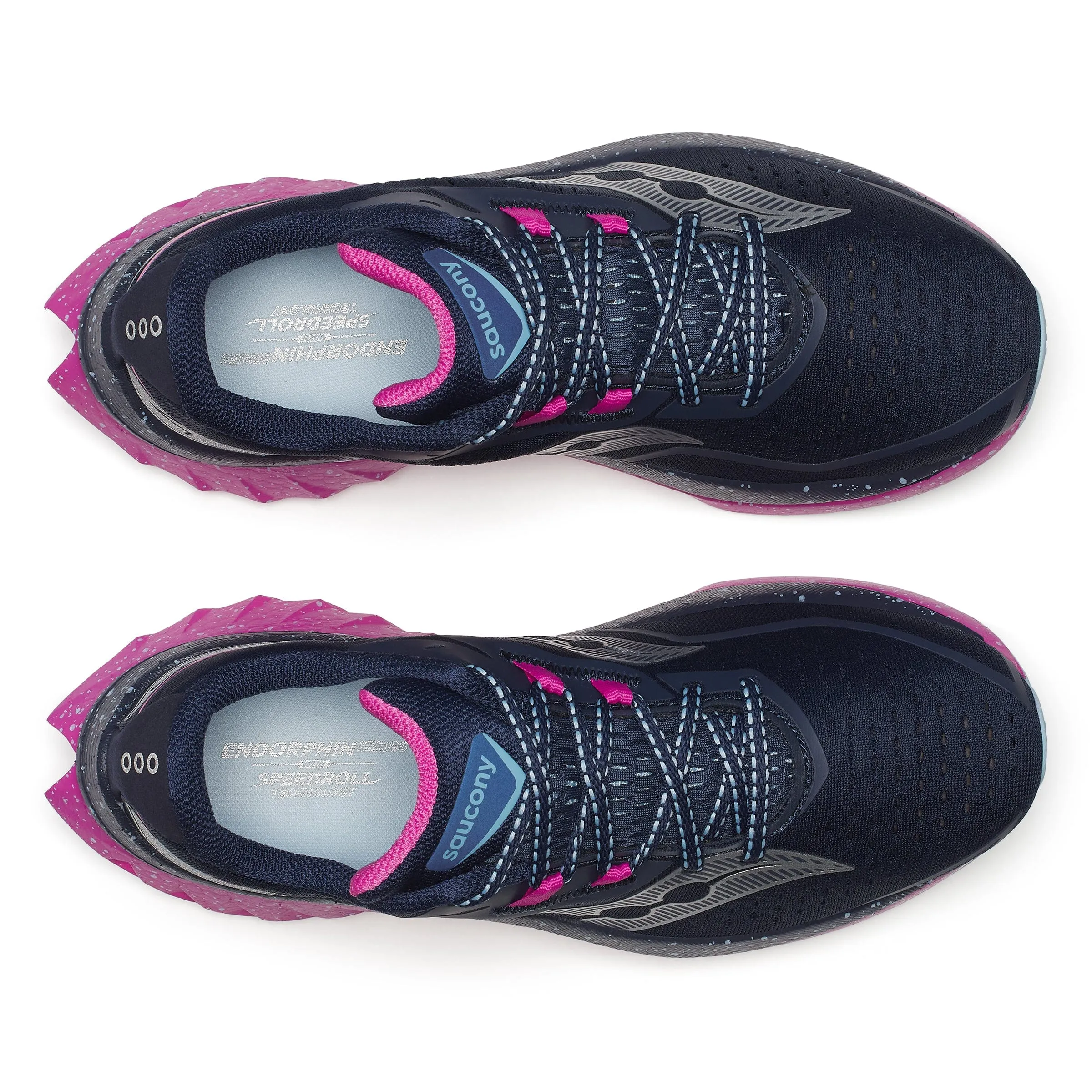 Foot Form Saucony Women's Endorphin Speed 4 Running Shoes in Navy/Fuchsia SS25