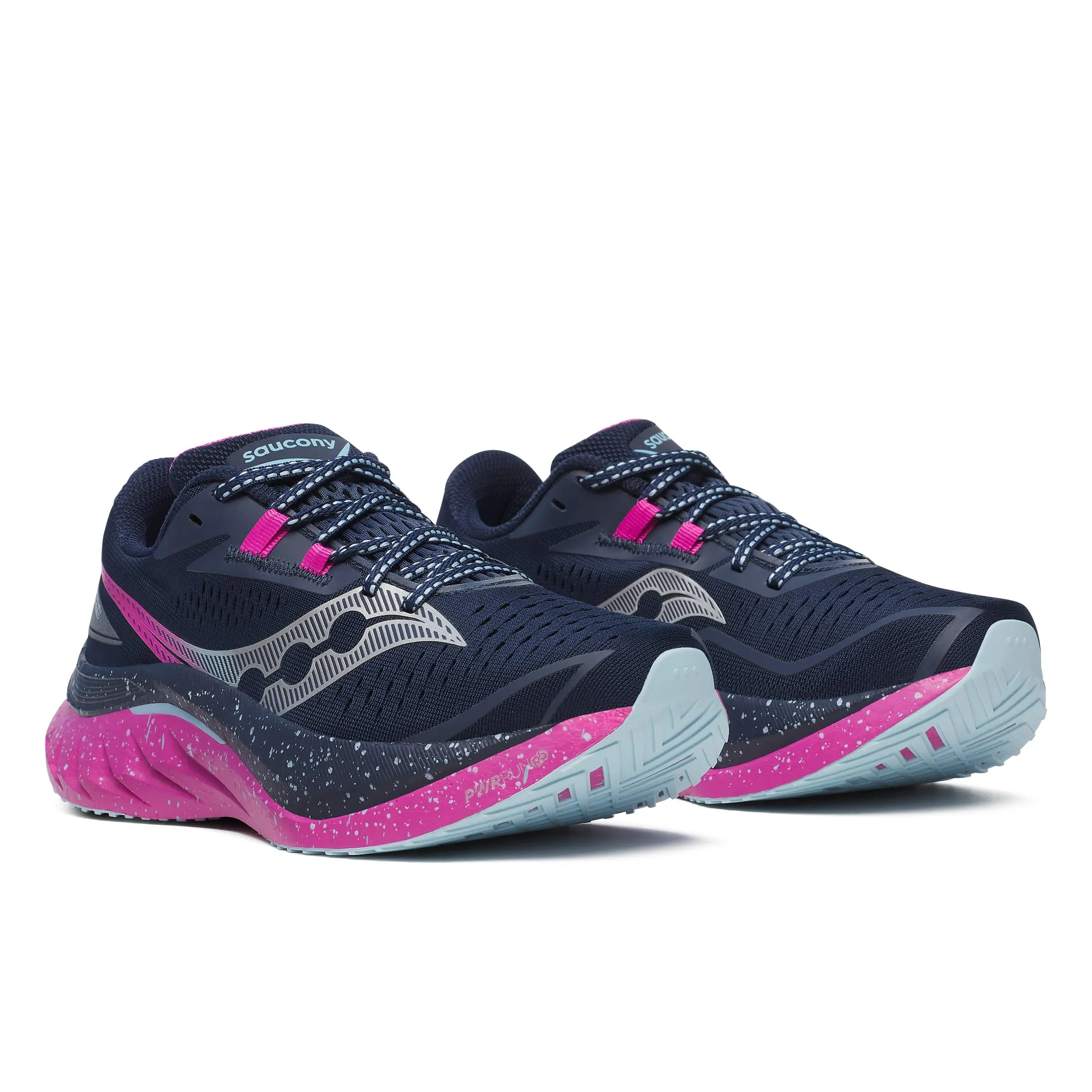 Saucony Women's Endorphin Speed 4 Running Shoes in Navy/Fuchsia SS25 quality - brand shoes Minimalist Drop Profile