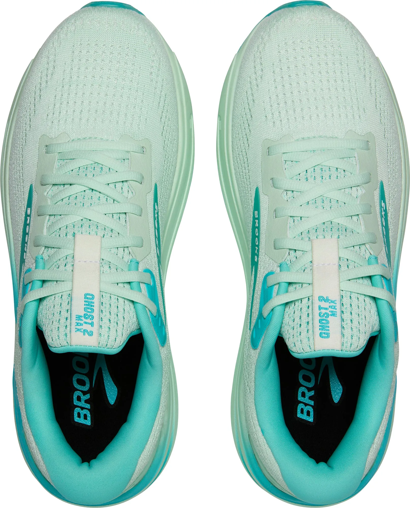 Breathable Ventilation Brooks Ghost Max 2 Mens Running Shoes - Green