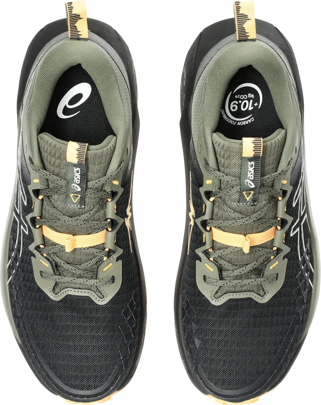 Micro Adjustable Tongue sprinting running choice Asics Gel Trabuco 13 Mens Trail Running Shoes - Black