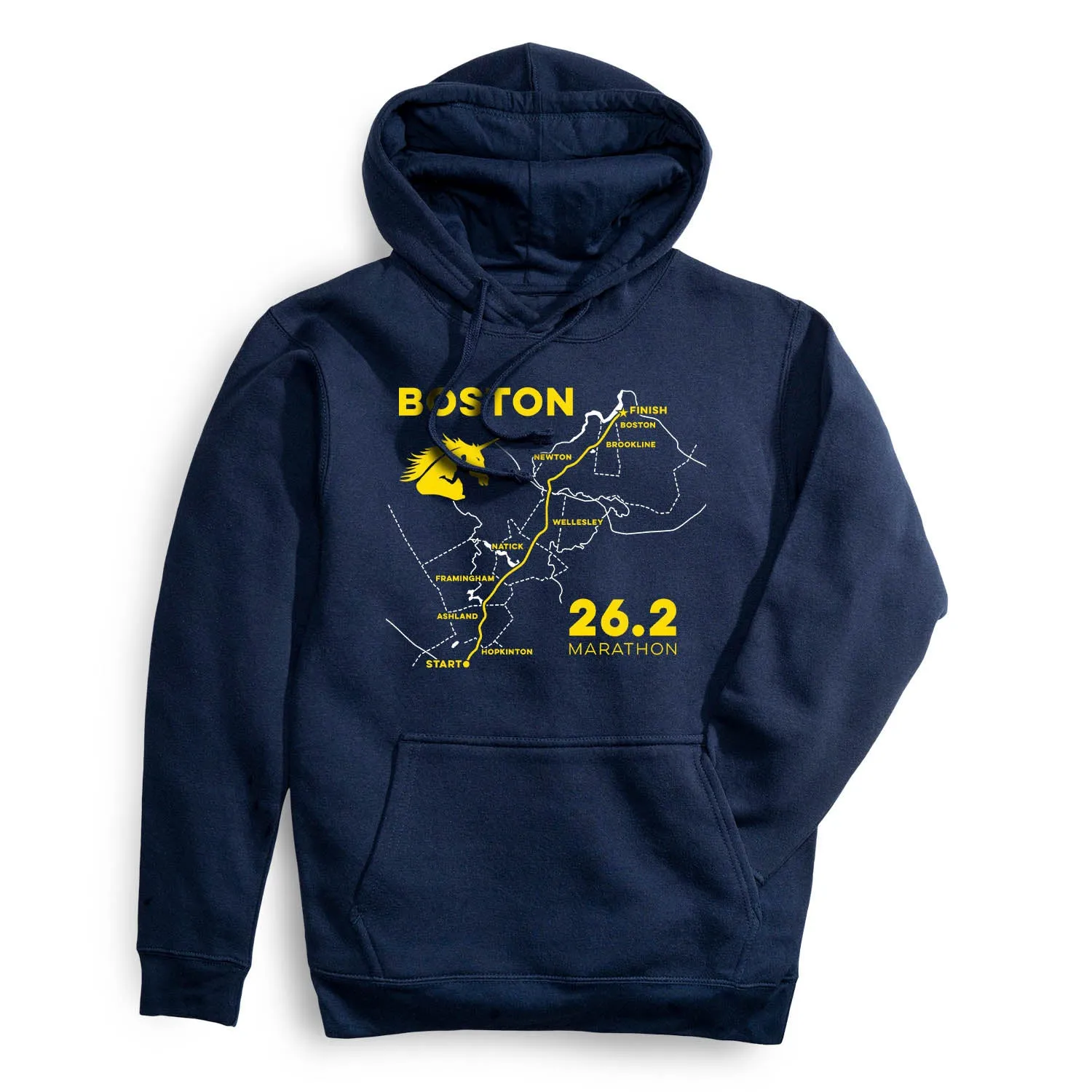 Statement Fleece Hoodie - Boston Route Casual Chic